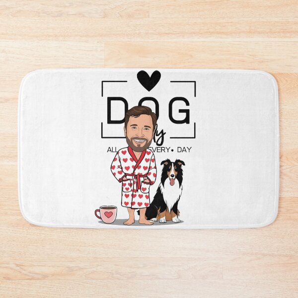 Item preview, Dog Dad All Day Every Day – Cozy Morning with a Rough Collie designed and sold by GoodyPaws.