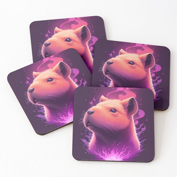 Item preview, Mystic Capybara Spirit - Neon Purple Dreams designed and sold by TopUpDesign.