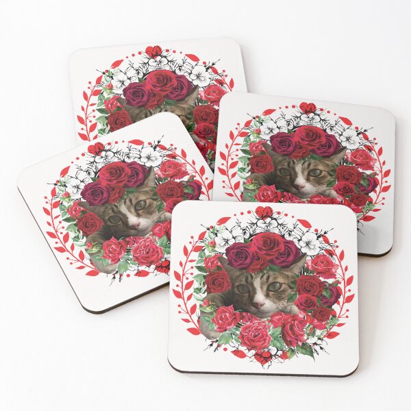 Item preview, Cats And Red Roses Valentine's Day designed and sold by HappyHavenStu.