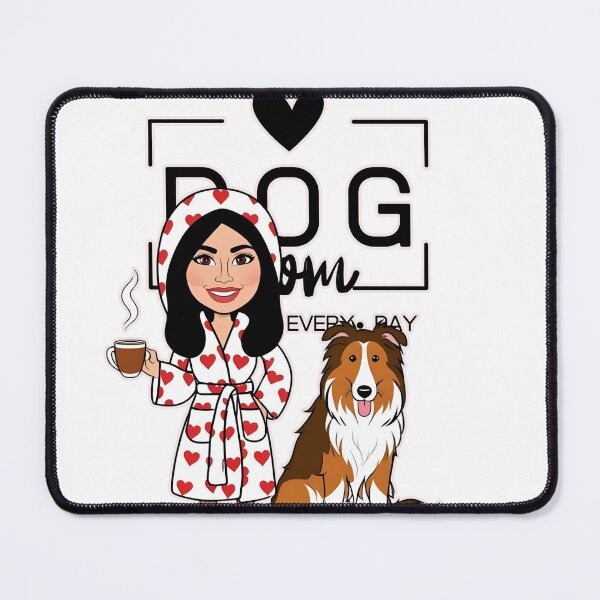 Item preview, Dog Mom All Day Every Day – Cozy Morning with a Rough Collie designed and sold by GoodyPaws.