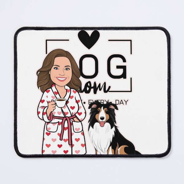 Item preview, Dog Mom All Day Every Day – Cozy Morning with a Rough Collie designed and sold by GoodyPaws.