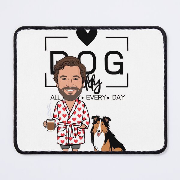 Item preview, Dog Dad All Day Every Day – Cozy Morning with a Rough Collie designed and sold by GoodyPaws.