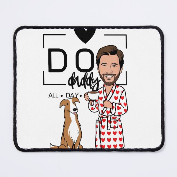 Item preview, Dog Dad All Day Every Day – Cozy Morning with a Smooth Collie designed and sold by GoodyPaws.