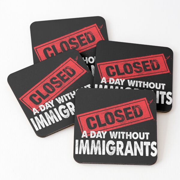 Item preview, Cerrado por solidaridad: Un día sin inmigrantes Diseño grunge designed and sold by Prints-N-Tees.