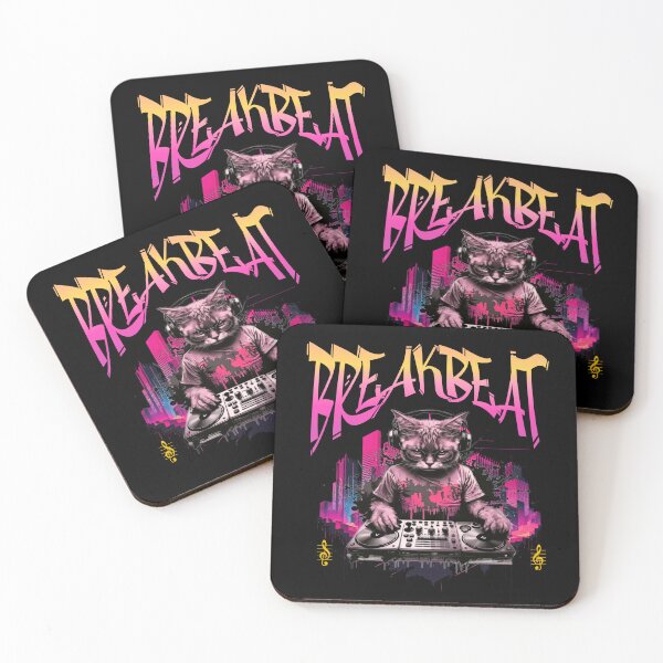 Item preview, BREAKBEAT  - Graffiti Kitty Dj (Pink)  designed and sold by Discothreadz.