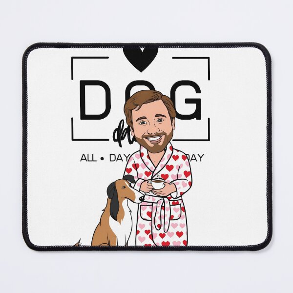Item preview, Dog Dad All Day Every Day – Cozy Morning with a Smooth Collie designed and sold by GoodyPaws.