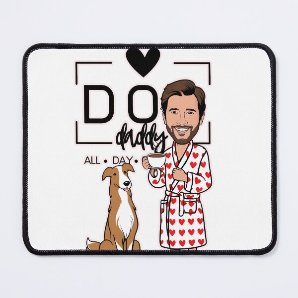 Item preview, Dog Dad All Day Every Day – Cozy Morning with a Smooth Collie designed and sold by GoodyPaws.