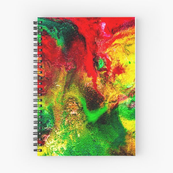 Item preview, Foto de una pintura acrílica abstracta. Flores rojo-amarillas. designed and sold by fishwithout.