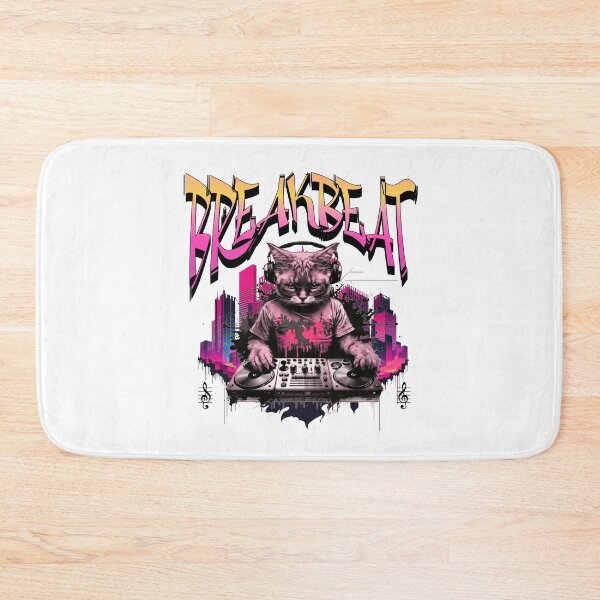 Item preview, BREAKBEAT  - Graffiti Kitty Dj (Pink/Black)  designed and sold by Discothreadz.