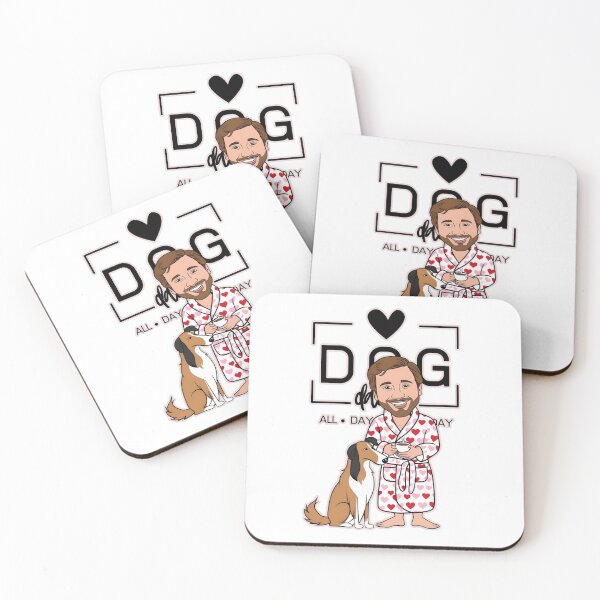 Item preview, Dog Dad All Day Every Day – Cozy Morning with a Smooth Collie designed and sold by GoodyPaws.