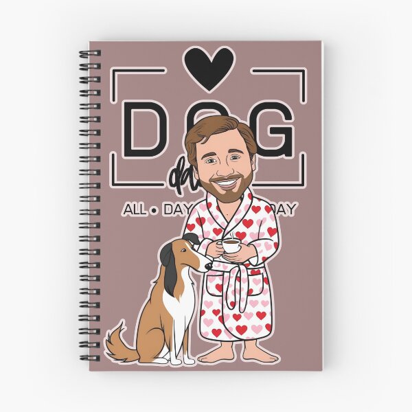 Item preview, Dog Dad All Day Every Day – Cozy Morning with a Smooth Collie designed and sold by GoodyPaws.