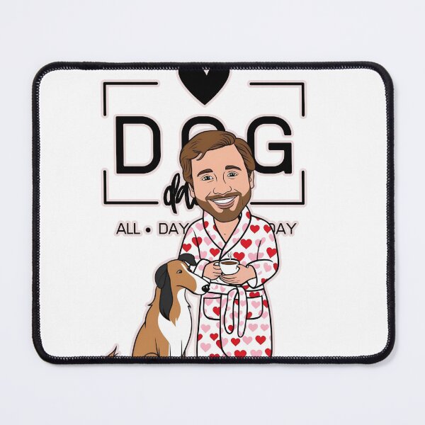 Item preview, Dog Dad All Day Every Day – Cozy Morning with a Smooth Collie designed and sold by GoodyPaws.