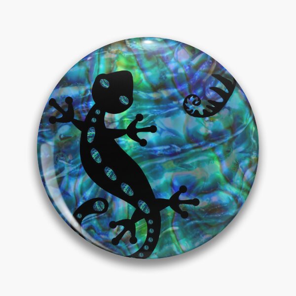Item preview, Blue Green Paua Gecko. New Zealand. designed and sold by VibrantArtwork.