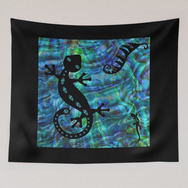 Item preview, Blue Green Paua Gecko. New Zealand. designed and sold by VibrantArtwork.