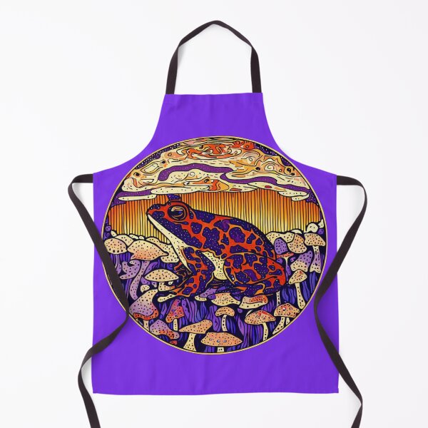 Item preview, Frog Gorgeous retro sunset Klimt frog round, art nouveu designed and sold by CristalleLisa.