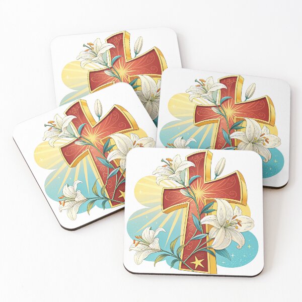 Item preview, Symbol of Faith – Cross with Lilies and Sun Rays designed and sold by GabbyKI261.
