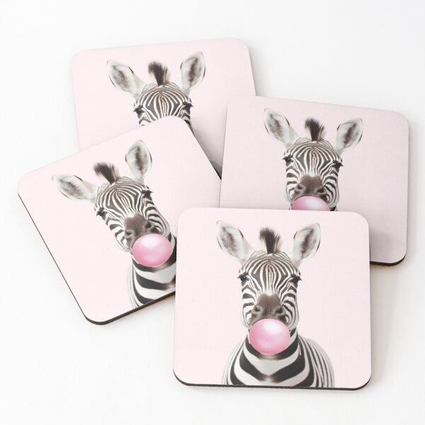Item preview, Zebra Blowing Pink Bubble Gum - Fun Animal Art designed and sold by Vibrantdream.