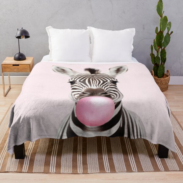 Item preview, Zebra Blowing Pink Bubble Gum - Fun Animal Art designed and sold by Vibrantdream.