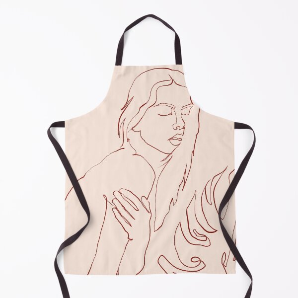 Item preview, Lueur, Tropical Nude Modern Bohemian Woman Line Art, Minimal Scandinavian Sketch Blush Drawing designed and sold by 83oranges.com.