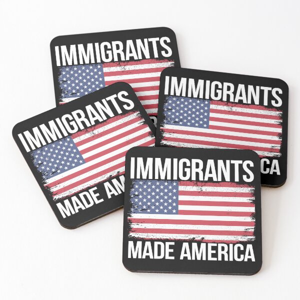 Item preview, Immigrants Made America Grunge Flag Design designed and sold by Prints-N-Tees.