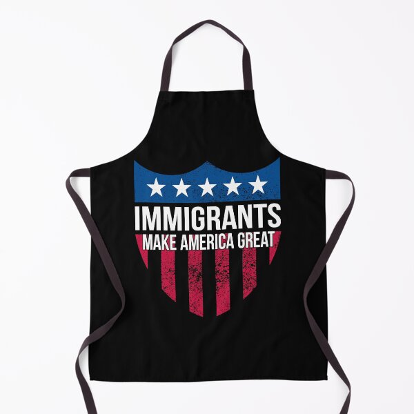 Item preview, Immigrants Make America Great: Patriotic Shield Design with American Flag – Celebrating Diversity, Unity, and Strength designed and sold by Prints-N-Tees.