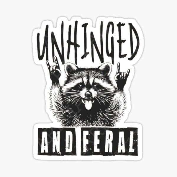 Item preview, Unhinged and Feral Raccoon | Funny Crazy Trash Panda Design designed and sold by Colorful-Garden.