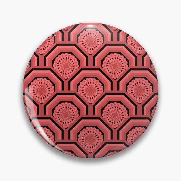 Item preview, Intricate Floral Pattern in Pink and Black Octagonal Frame designed and sold by Kittaya  Saemee.