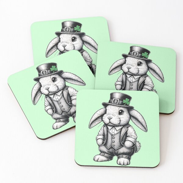 Item preview, St. Patrick’s Day Gentleman Rabbit designed and sold by TSQ.