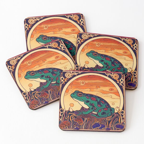 Item preview, Art Nouveau, Surreal Frog. designed and sold by CristalleLisa.