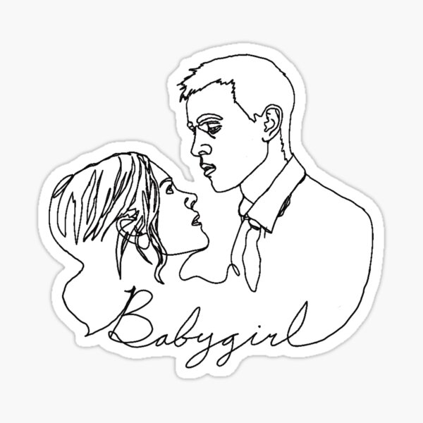 Item preview, Babygirl line art with title designed and sold by flwrgrl12.