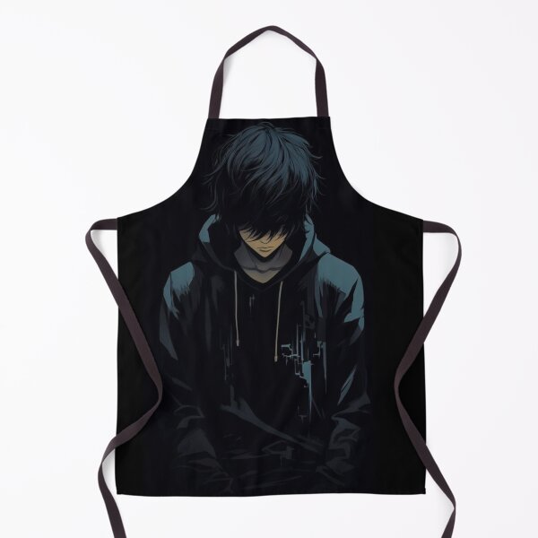 Item preview, Mysterious Hooded Anime Boy – Dark Aesthetic Cyberpunk Art designed and sold by ZyloPrints.