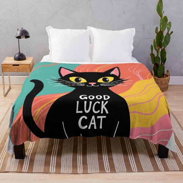 Item preview, Good Luck Cat - Colorful line art designed and sold by New Media.