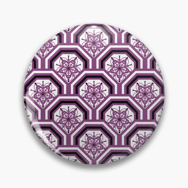 Item preview, Geometric Floral Pattern in Purple Octagonal Frame designed and sold by Kittaya  Saemee.