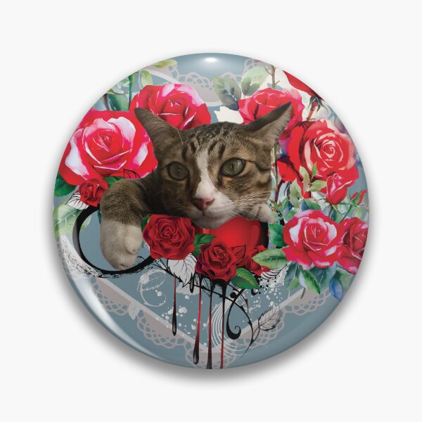 Item preview, Cat Red Roses And Lace Heart Valentine's Day designed and sold by HappyHavenStu.