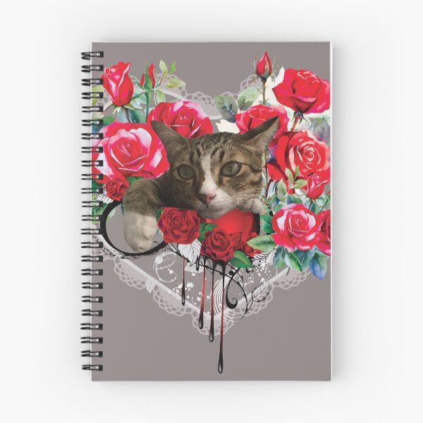 Item preview, Cat Red Roses And Lace Heart Valentine's Day designed and sold by HappyHavenStu.