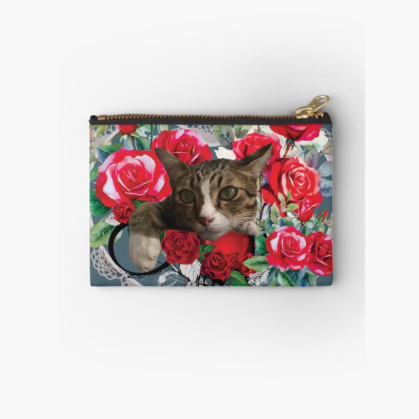 Item preview, Cat Red Roses And Lace Heart Valentine's Day designed and sold by HappyHavenStu.