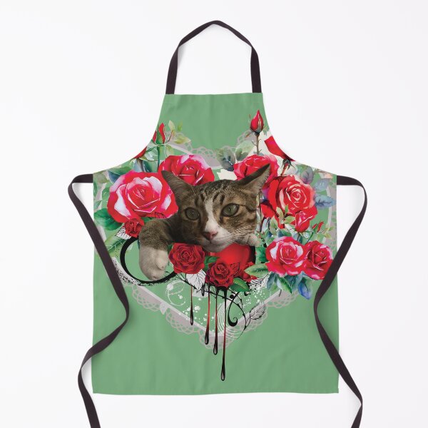 Item preview, Cat Red Roses And Lace Heart Valentine's Day designed and sold by HappyHavenStu.