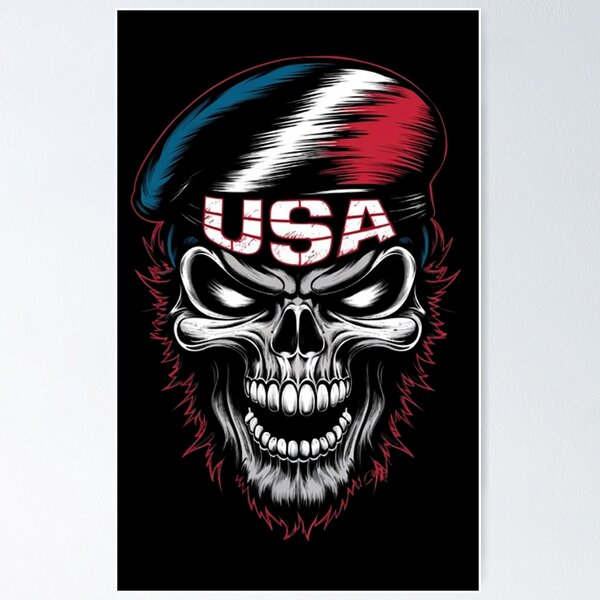 Item preview, Patriotic Skull designed and sold by sgtmaj14.