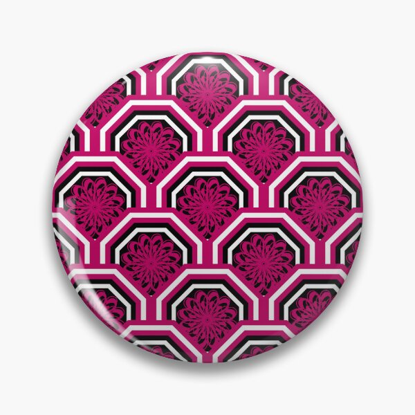 Item preview, Pink Octagonal Floral Pattern designed and sold by Kittaya  Saemee.