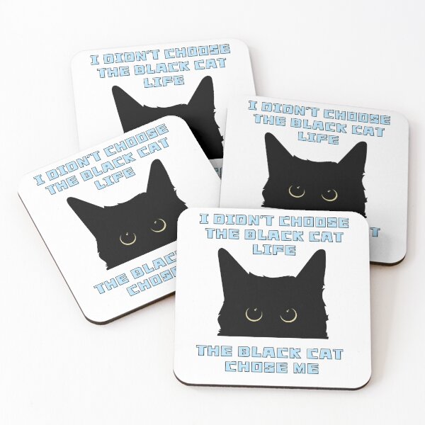 Item preview, Black Cat Life In Blue designed and sold by OopsAllChaos.