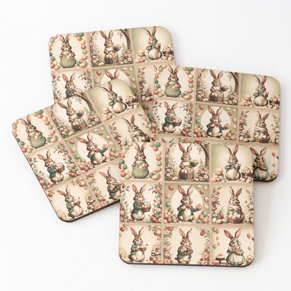 Item preview, Vintage Easter Rabbits with Eggs Pattern | Gift for Easter designed and sold by UnhingedBird.