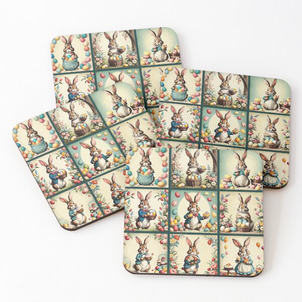 Item preview, Vintage Easter Rabbits with Eggs Pattern | Gift for Easter designed and sold by UnhingedBird.