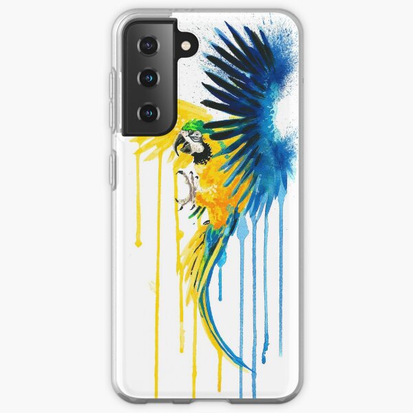 BLUE AND GOLD MACAW SPLASH Samsung Galaxy Soft Case