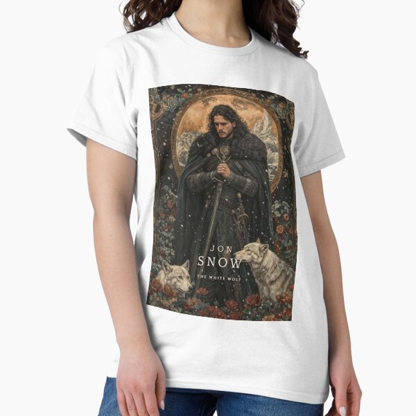 Item preview, Jon Snow Illustration "The White Wolf" - The White Wolf  designed and sold by Studio RTN.
