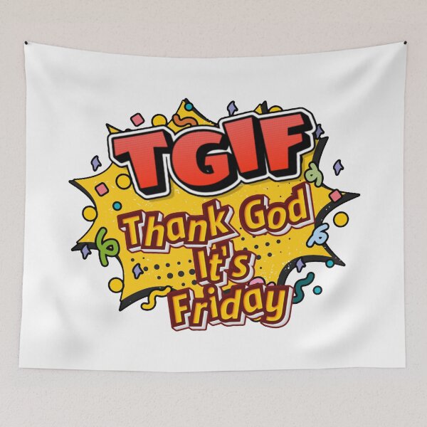 Item preview, Thank God It's Friday Joyful Orange Confetti Blast designed and sold by SplashTastic.