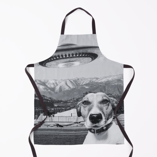 Item preview, Dog Selfie Alien Spaceship UFO Mountains Plane Military Base T-Shirt designed and sold by SunfullyYours.