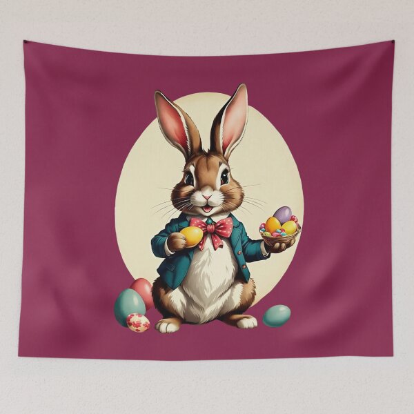Item preview, Easter Bunny with Easter Eggs | Gift for Easter designed and sold by UnhingedBird.
