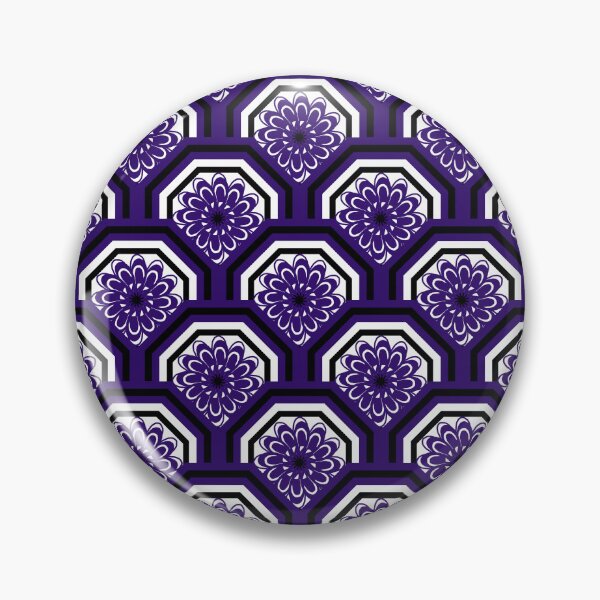 Item preview, Modern Purple Octagonal Floral Pattern designed and sold by Kittaya  Saemee.