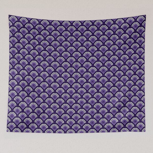 Item preview, Modern Purple Octagonal Floral Pattern designed and sold by Kittaya  Saemee.