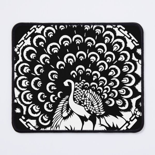 Item preview, Hand painted of white Peacock Beautiful Chinese paper cutting art and designs designed and sold by Bspaces.